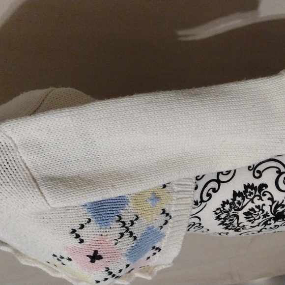 ESPRIT MINI Cardigan Argyle Button Up knit Pastel Long Sleeve Juniors XS to S ? - Picture 5 of 12